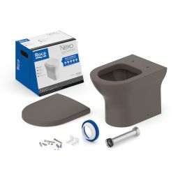 Kit de bacia convencional, assento termofixo com queda amortecida e itens de instalação Nexo