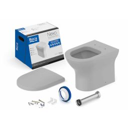 Kit de bacia convencional, assento termofixo com queda amortecida e itens de instalação Nexo