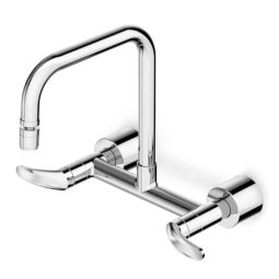 Misturador para cozinha de parede com bica móvel 90º e arejador articulado Nexo