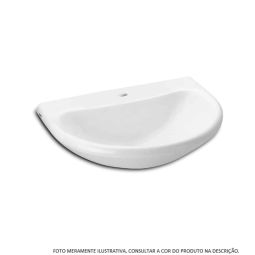 LAVATÓRIO PARA COLUNA 550X445 FURO CENTRAL SEM LADRÃO RIVIERA PRETO