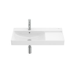 Lavatório suspenso 800x460 com prateleira do lado direito Ona