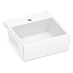 Cuba de semiencaixe 410x410 com mesa Square S4 Portobello branco