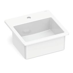 Cuba de sobrepor 420x420 com mesa Flap branco