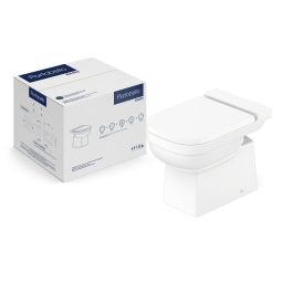 Kit de bacia convencional, assento polipropileno softclose e itens de instalação Basis Portobello branco