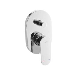 Acabamento para monocomando de banheira e ducha com desviador Riviera