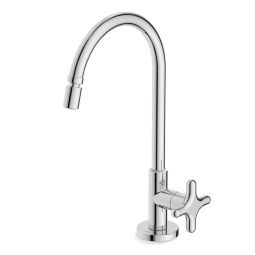 Torneira para cozinha de mesa com bica móvel e arejador articulado Cross