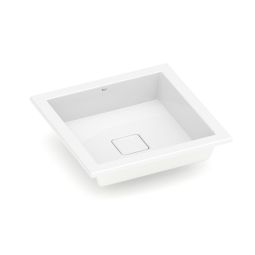 Cuba sobrepor e embutir 410x410 sem mesa Terra T12 Branco