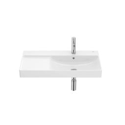 Lavatório suspenso 800x460 com prateleira do lado esquerdo Ona